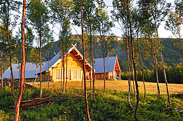 Hotel chalet of Solvik Gard,region of Lyngen,County of Troms,Norway,Northern Europe