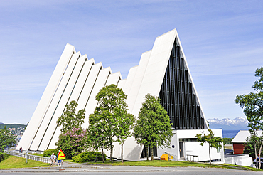 The Tromsdalen Church known as The Arctic Cathedral.Tromso.County of Troms,Norway,Northern Europe