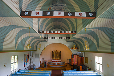 Church of Berg.Senja island.County of Troms,Norway,Northern Europe