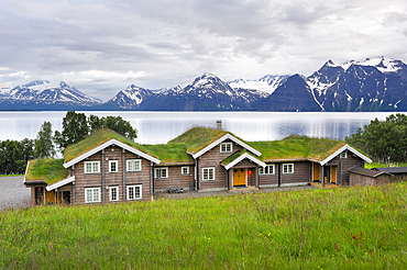 Luxurious Lyngen Lodge hotel by the Lyngen fjord,County of Troms,Norway,Northern Europe