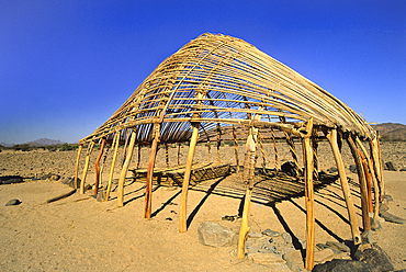 Structure of tuareg nomadic hut in Aïr,Niger,Western Africa