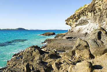 Rocky part of the coast at Tsarabanjina island,Mitsio archipelago,Republic of Madagascar,Indian Ocean
