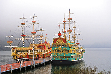 Sightseeing boat on Lake Ashi, Japan's Hakone National Park, Japan