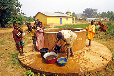 Well in a Taneka village near Djougou, Donga department, Benin, Africa