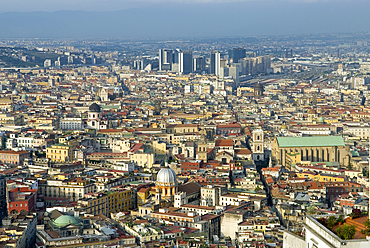 View over the historic center from the Belvedere of San Martino, Naples, Campania region, Italy, Europe