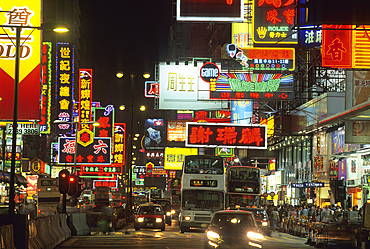 Nathan road's neon signs,Kowloon Peninsula,Hong-Kong,People's Republic of China,Asia