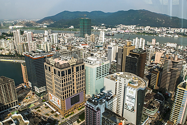 Aerial view from Grand Lisboa hotel,Macau,Special Administrative Region,China,Asia