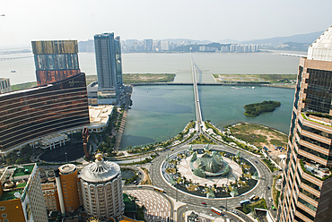 Aerial view from Grand Lisboa hotel,Macau,Special Administrative Region,China,Asia