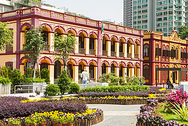 Neo-classical buildings preserved, Tap Seac square,Macau,Special Administrative Region,China,Asia