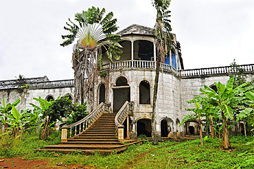 Former ruined hospital of the roca (plantation) Agua Ize, Sao Tome Island, Republic of Sao Tome and Principe,Africa