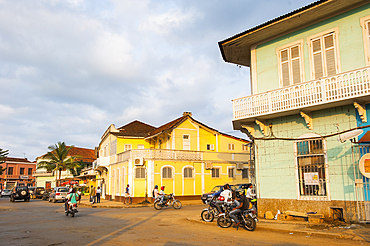 Colonial style architecture in the city of Sao Tome,Sao Tome Island, Republic of Sao Tome and Principe,Africa