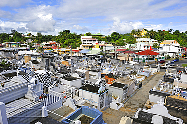 Cemetery of Morne-a-l'eau, Grande-Terre, Guadeloupe, overseas region of France,Leewards Islands, Lesser Antilles, Caribbean