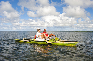 Pedalboat trip around the mangrove swamp, Grand Cul-de-sac Marin,Vieux-Bourg, Morne-a-l'eau, Grande-Terre, Guadeloupe, overseas region of France,Leewards Islands, Lesser Antilles, Caribbean