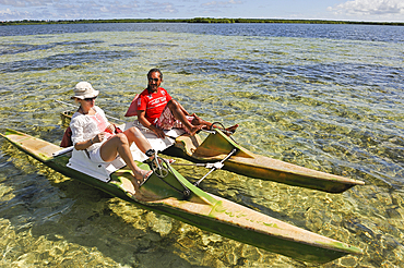 decouverte de la mangrove en 'Vtt des mers', engin nautique a pedales,Grand Cul-de-sac Marin,Vieux-Bourg, Morne-a-l'eau, Grande-Terre, Guadeloupe, region mono-departementale d'outre-mer francaise, Petites Antilles, Mer des Caraibes, Ocean Atlantique Nord/
