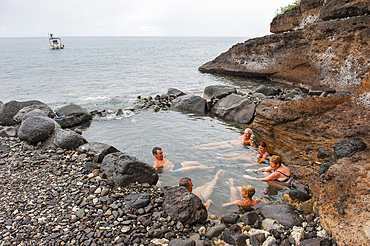 Hotsprings Ravine Thomas at Bouillante, Basse-Terre, Guadeloupe, overseas region of France,Leewards Islands, Lesser Antilles, Caribbean