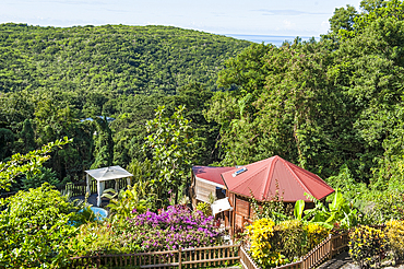 Holiday cottage of 'Domaine du Rocher Noir', Mahault Route de la Traversee, Basse-Terre, Guadeloupe, overseas region of France,Leewards Islands, Lesser Antilles, Caribbean