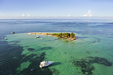 Aerial view of Caret Islet, Grand Cul-de-sac Marin, off the coast of Sainte-Rose, Basse-Terre, Guadeloupe, overseas region of France,Leewards Islands, Lesser Antilles, Caribbean