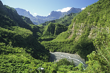 Cilaos River arm canyon, Reunion island, Overseas departement of France, Indian Ocean