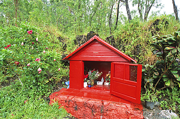 Wayside shrine dedicated to Saint Expedit, Reunion island, Overseas departement of France, Indian Ocean