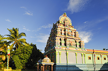 Hinduist Shrine Le Colosse in Saint-Andre. Reunion island,overseas departement of France,Indian Ocean