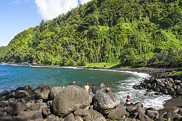 Anse des Cascades, Sainte-Rose. Reunion island,overseas departement of France,Indian Ocean