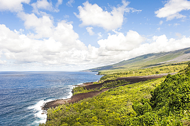 Coast named 'Le Grand Brule' on the Southeast part of Reunion island,overseas departement of France,Indian Ocean
