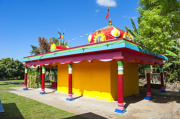 Little Hinduist shrine around Le Tampon. South of Reunion island,overseas departement of France,Indian Ocean