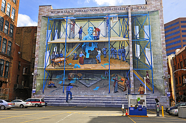 A People's Progression Toward Equality, Mural by Jared Bader, sponsored by Lincoln Financial Foundation, Mural Arts Program, 8th and Ranstead Street, Philadelphia, Commonwealth of Pennsylvania, United States of America, North America