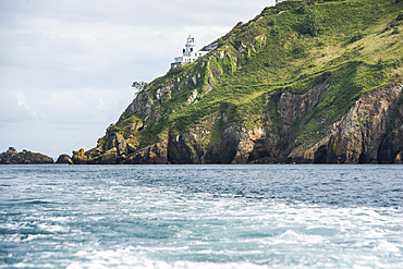 Point Robert Lighthouse on the east coast, Sark island, Channel Islands, Bailiwick of Guernsey, United Kingdom
