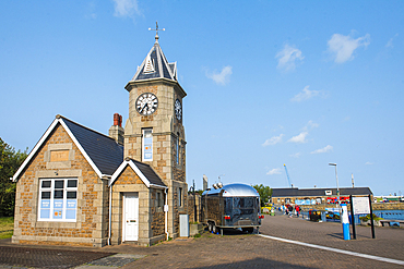 Weighbridge clock tower, St Peter Port, Guernsey Island, Bailiwick of Guernsey, United Kingdom