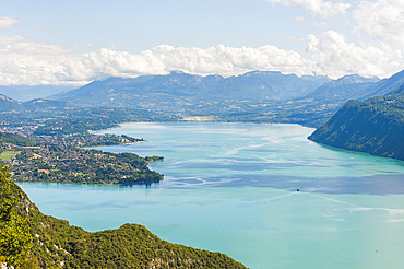 Lac du Bourget viewed from the belvedere of Chambotte,Savoie, Rhone-Alpes region, France, Europe