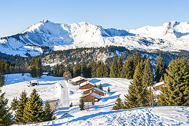 Mont Caly chalets, Les Gets,Haute-Savoie department,Rhone-Alpes region,France,Europe