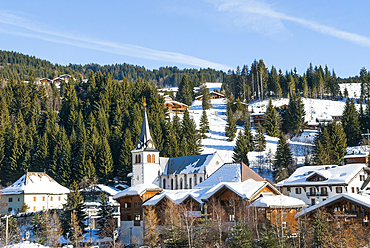 Les Gets, Ski resort, Haute-Savoie department,Rhone-Alpes region,France,Europe