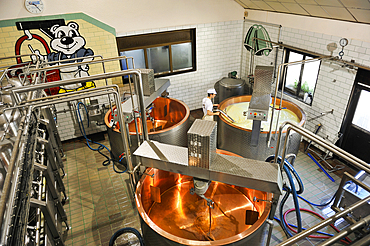 Cheese factory, Lagrange aux fromages, Fromagerie Sancey Richard of Mont d'or, Metabief, Doubs departement, Franche-Comte region, France Europe