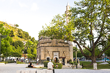 Muradie Mosque, built in 1537 by the famous Ottoman Turkish architect Mimar Sinan, Cultural Monument of Albania, Renovated Old Town District, Vlore, seaside resort on the Adriatic Sea, Albania, Europe