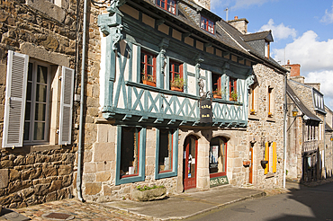 Ernest Renan street, Old town,Treguier,Cotes-d'Armor department,Region of Brittany,France,Europe