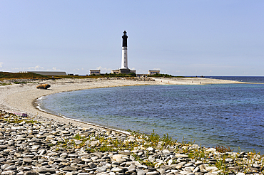 Main lighthouse of Goulenez, Ile de Sein,off the coast of Pointe du Raz,Finistere department,Brittany region,west of France,western Europe