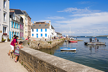 Quai des Francais libres (Quay of Free French),Ile de Sein,off the coast of Pointe du Raz,Finistere department,Brittany region,west of France,western Europe