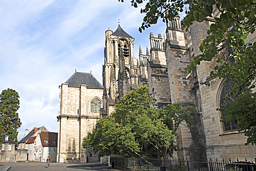Southern side of Saint Stephen Cathedral, Bourges, Cher department, Province of Berry, Centre-Val de Loire region, France