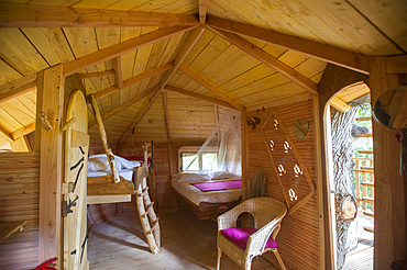 Tree house Chanteclair,Chalais,Indre department,province of Berry,region of Centre,France,Europe