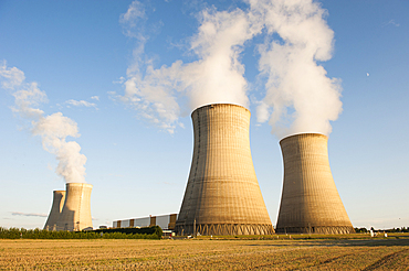 Dampierre Nuclear Power Plant, located in the town of Dampierre-en-Burly, department of Loiret, Centre region,France,Europe