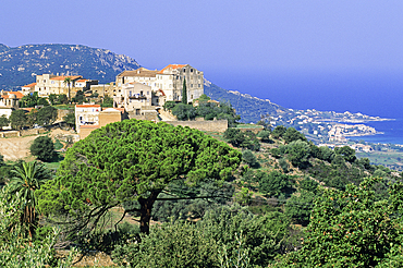 Pigna, village of the Balagne region, Upper Corsica, Northern Corsica,France,Europe