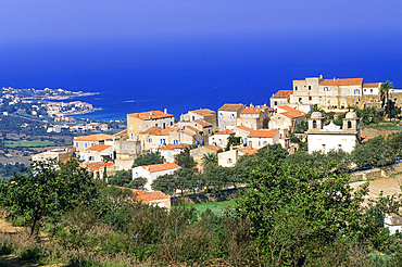 Pigna, village of the Balagne region, Upper Corsica, Northern Corsica,France,Europe