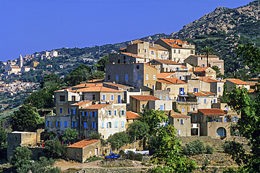 Pigna, village of the Balagne region, Upper Corsica, Northern Corsica,France,Europe
