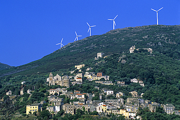 Rogliano, village of Cap Corse, Haute-Corse department,Northern Corsica,France,Europe