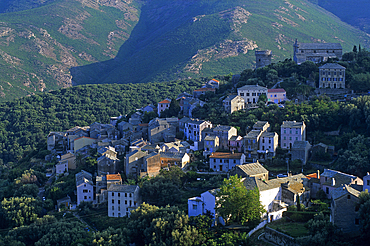 Rogliano, village of Cap Corse, Haute-Corse department,Northern Corsica,France,Europe