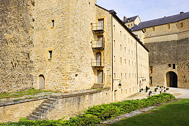 Hotel of the Chateau,one of the largest fortified medieval castle in Europe,Sedan,Ardennes department,Champagne-Ardenne region,France,Europe