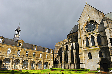 Abbey adjoining the church of Mouzon,Ardennes department,Champagne-Ardenne region of northeasthern France,Europe