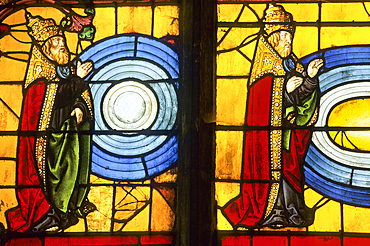 Stained glass window of Genesis in Ste Madeleine church,Troyes,Aube department,Champagne-Ardenne region,France,Europe