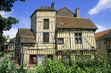 Timber-framed houses,Viardin street,Troyes,Aube department,Champagne-Ardenne region,France,Europe